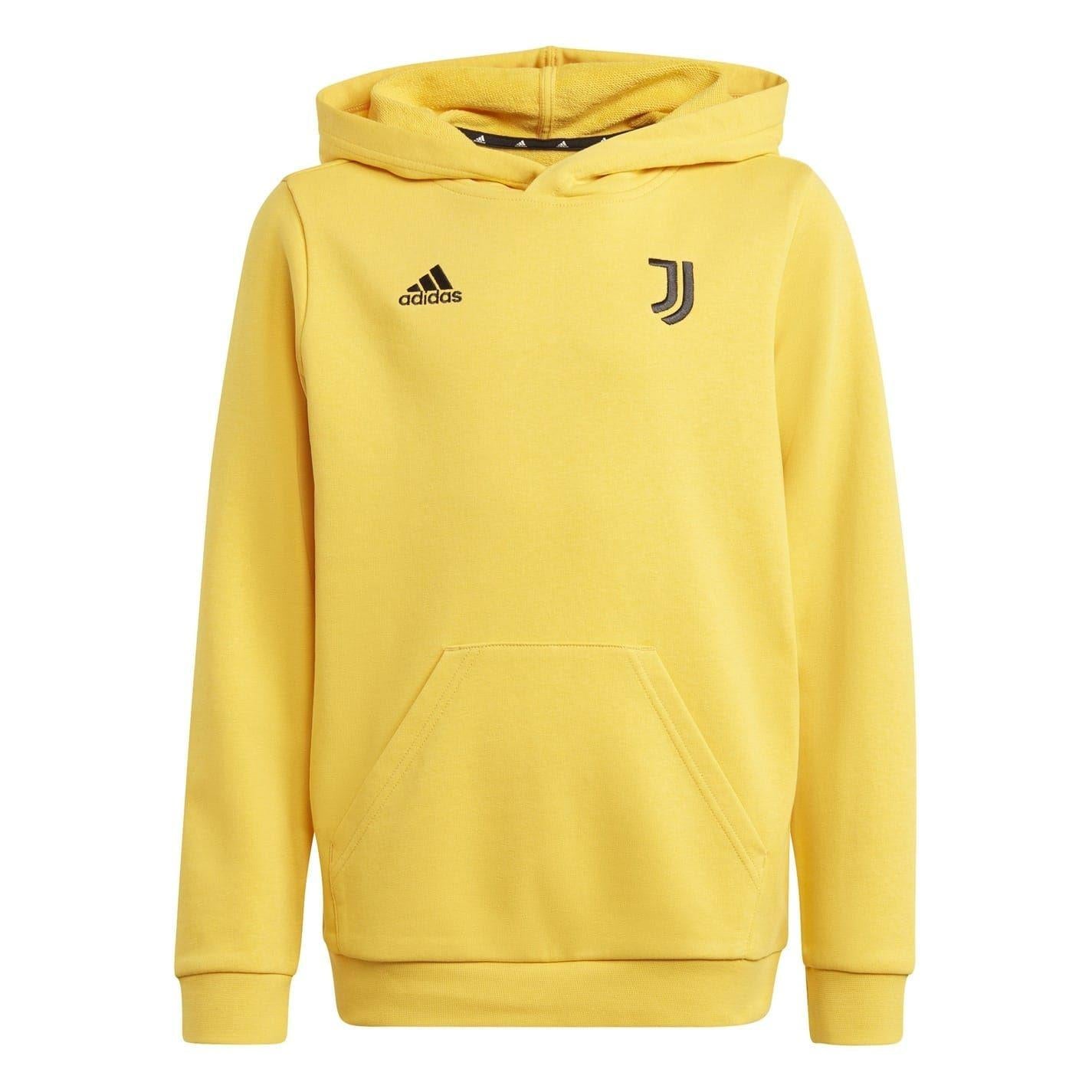 Gold - Front - Adidas Childrens-Kids Juventus Hoodie
