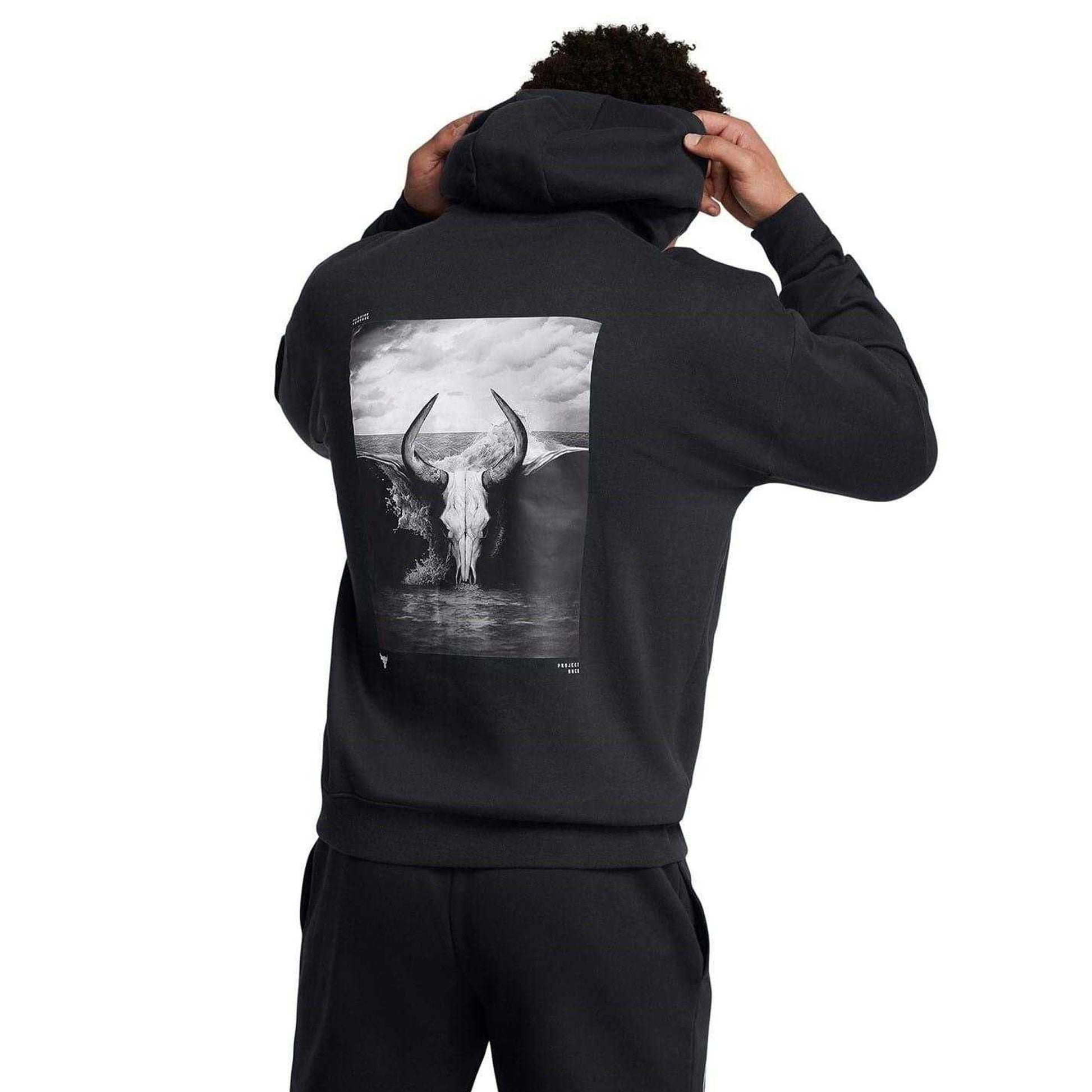 Black-White - Lifestyle - Under Armour Mens Project Rock Hoodie