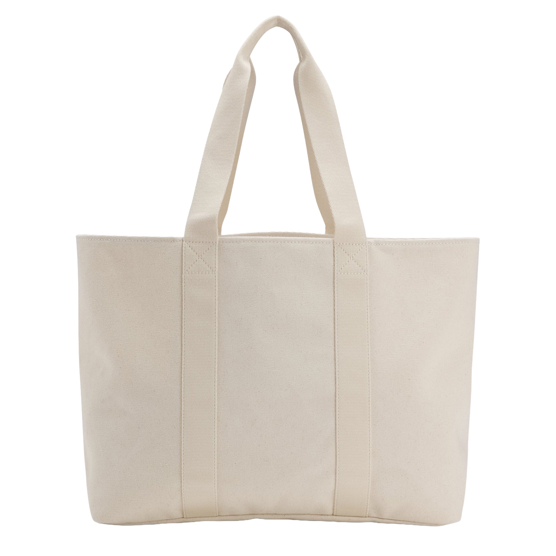 White - Back - Hugo Becky Heart Canvas Everyday Tote Bag