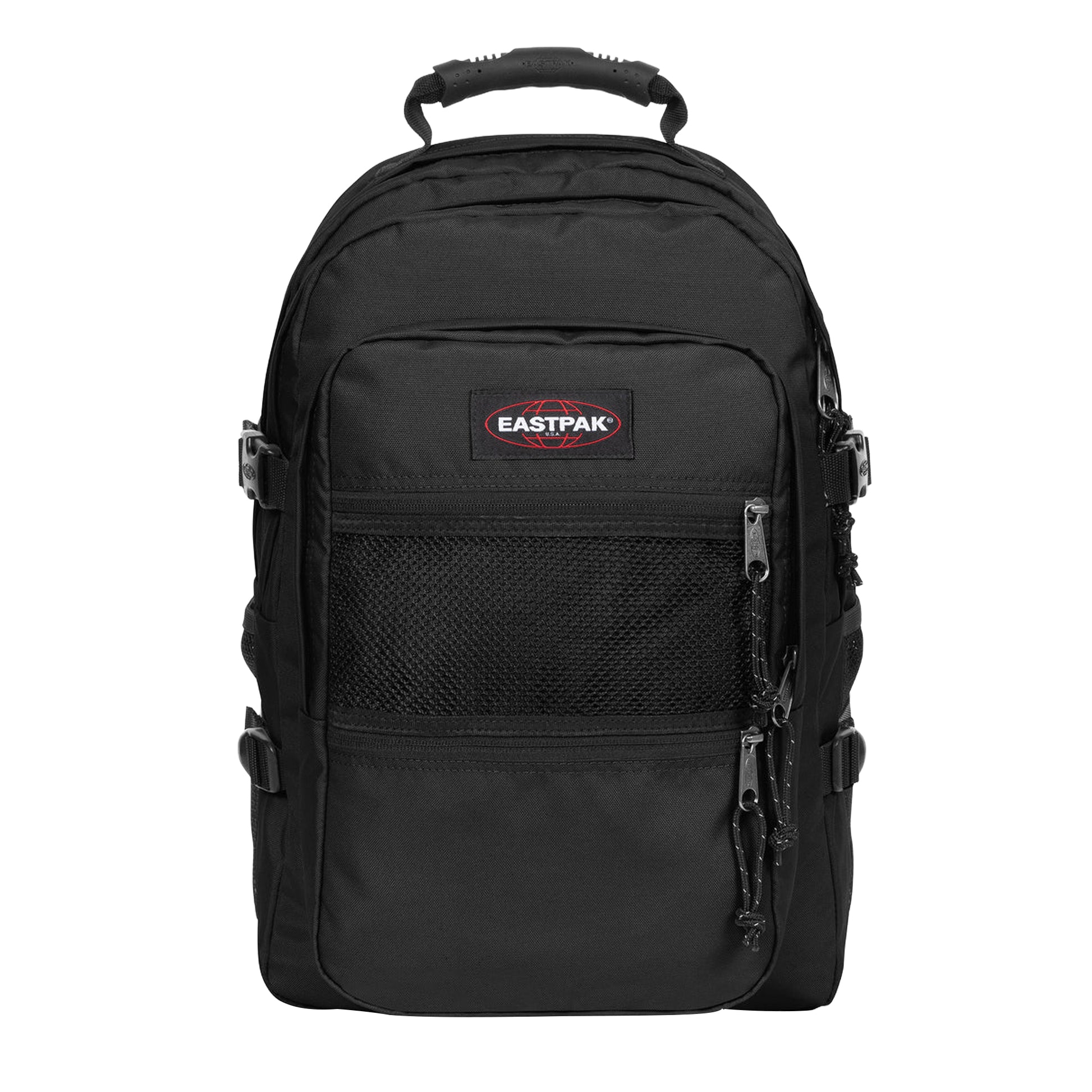 Black - Front - Eastpak Logo Polyester Backpack