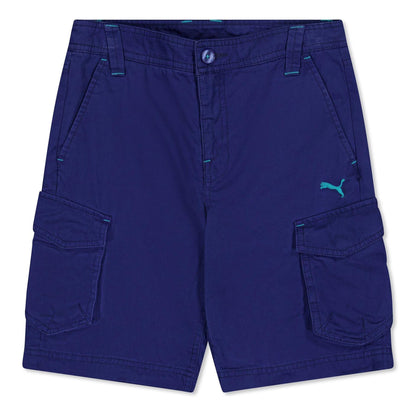 Blue - Front - Puma Childrens-Kids Beach Walking Cargo Shorts