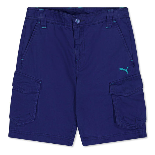 Blue - Front - Puma Childrens-Kids Beach Walking Cargo Shorts