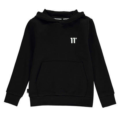Black - Front - 11 Degrees Childrens-Kids Oth Hoodie