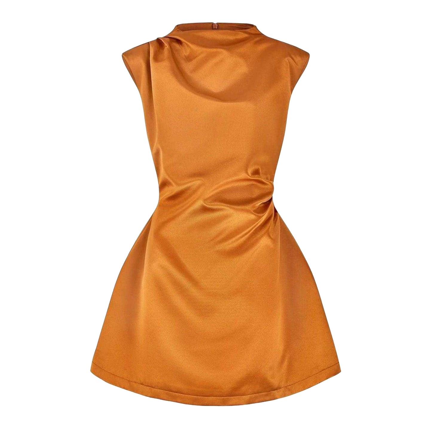 Bronze - Front - Odd Muse Womens-Ladies The Ultimate Satin Mini Dress