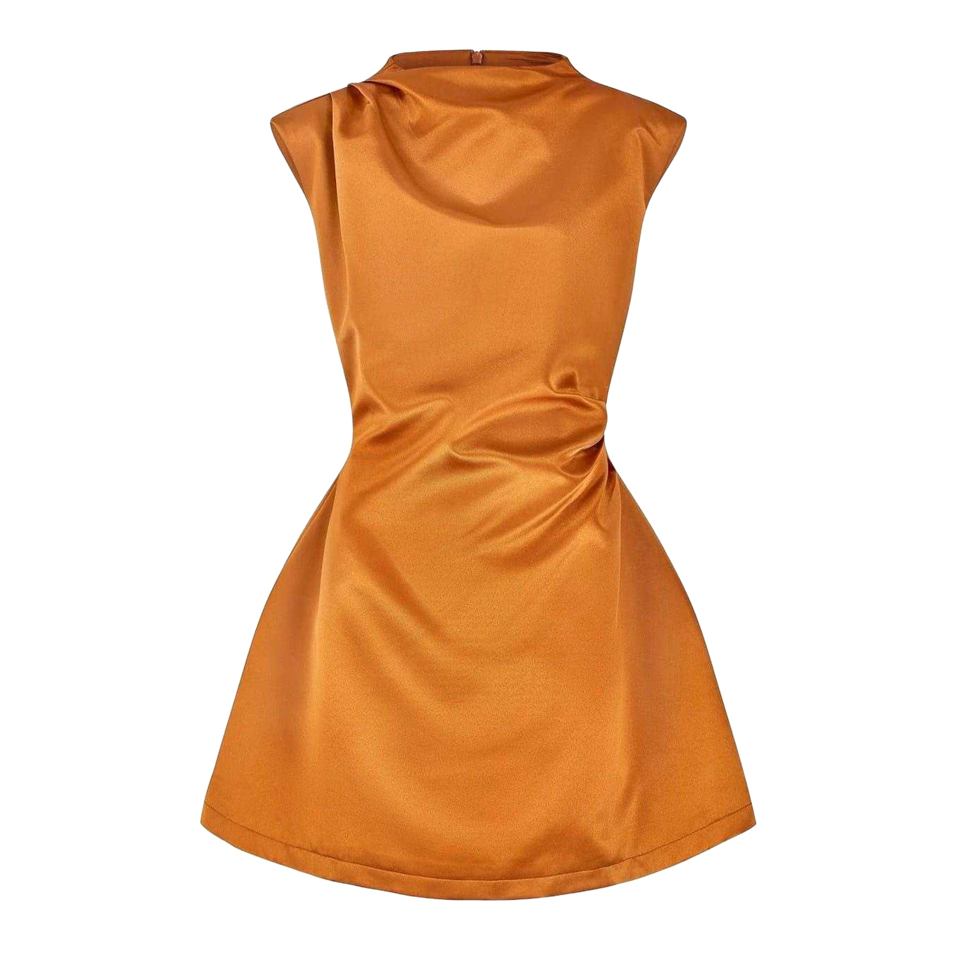 Bronze - Front - Odd Muse Womens-Ladies The Ultimate Satin Mini Dress