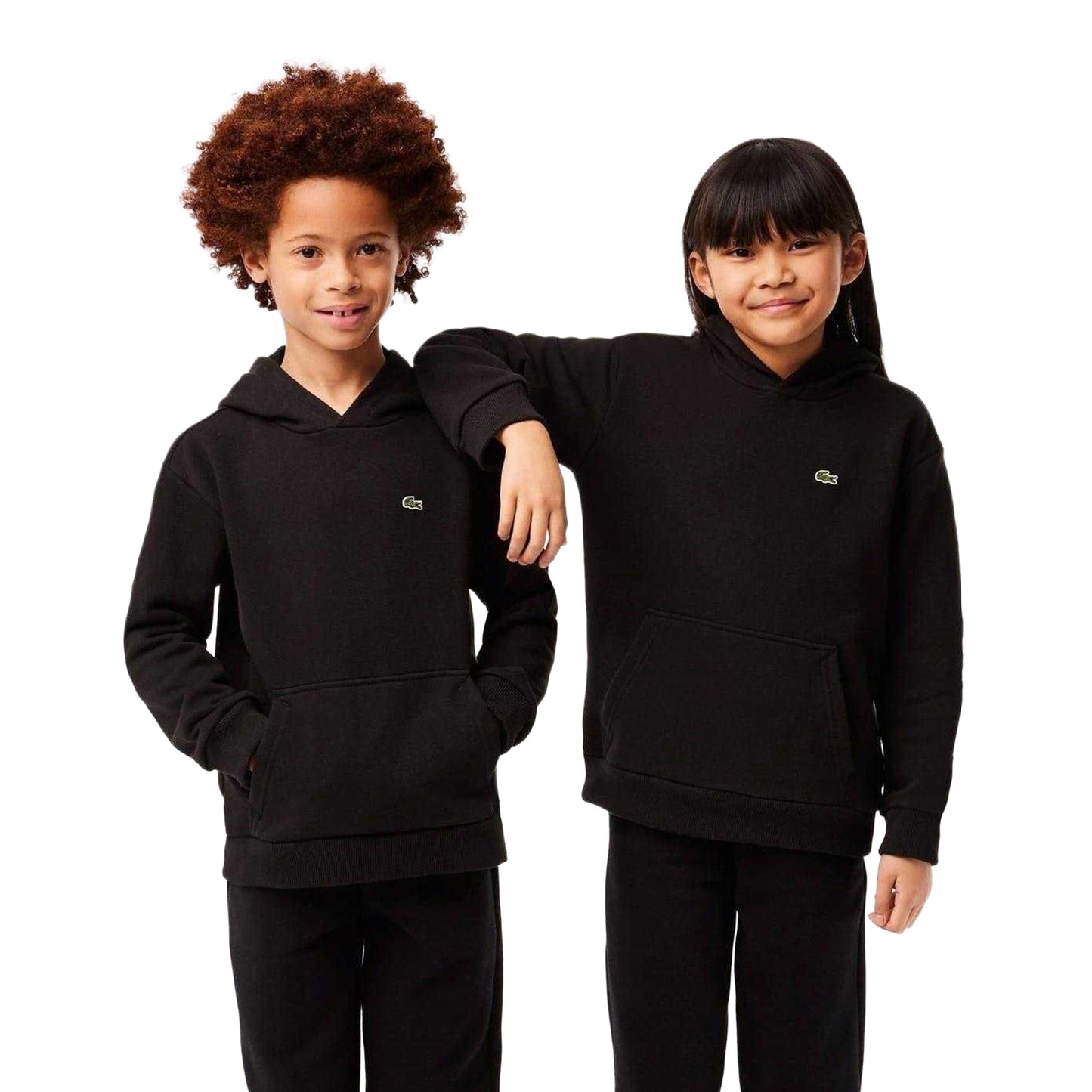 Black - Side - Lacoste Childrens-Kids Oth Hoodie