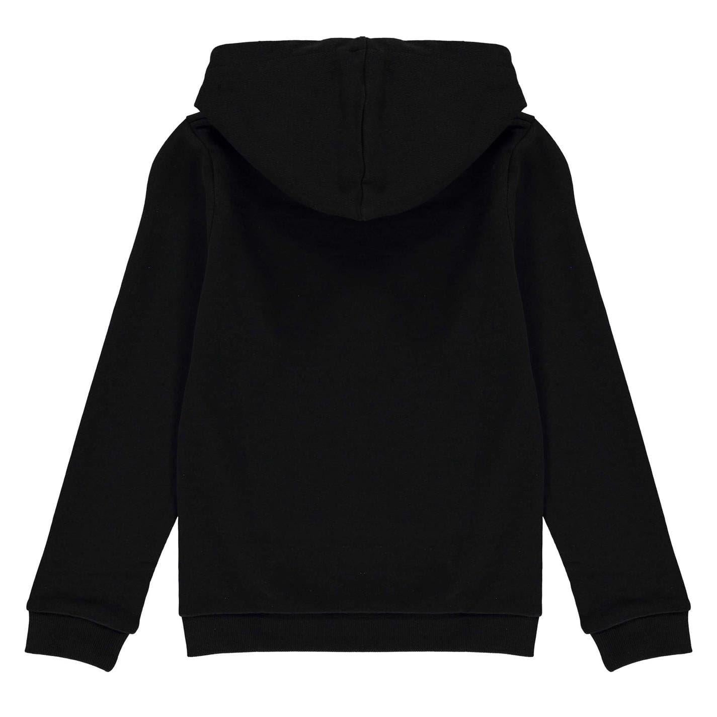 Black - Back - Guess Childrens-Kids Logo Cotton Hoodie