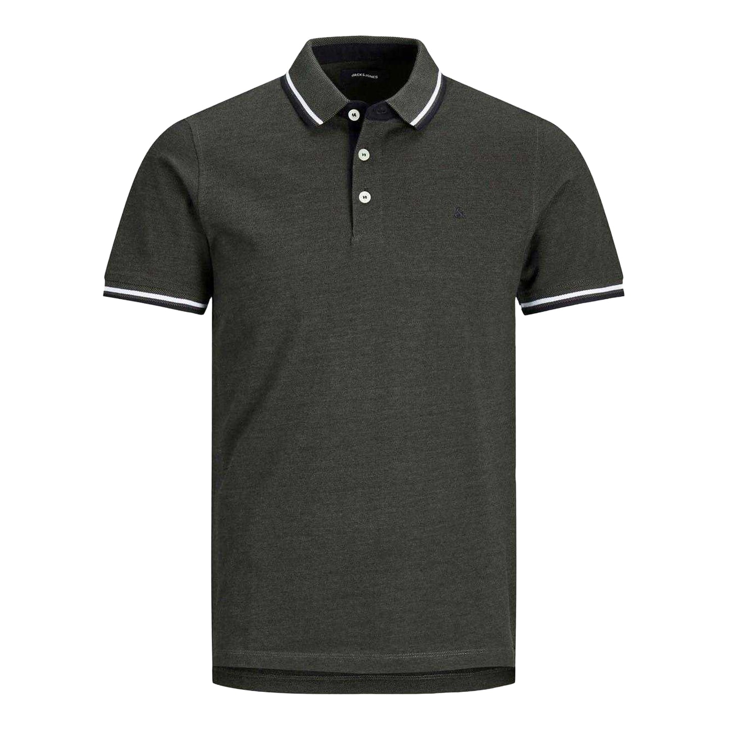 Navy-Forest - Side - Jack And Jones Mens Paulos Collared Polo Shirt (Pack of 2)