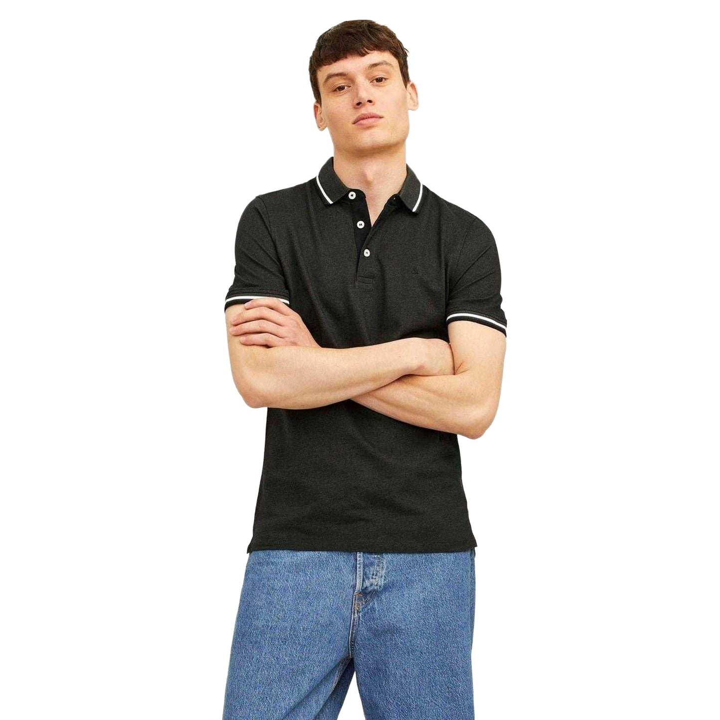 Navy-Forest - Pack Shot - Jack And Jones Mens Paulos Collared Polo Shirt (Pack of 2)
