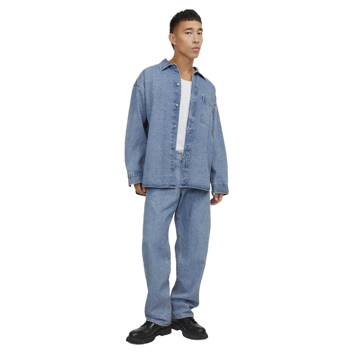Blue - Lifestyle - Jack And Jones Mens Denim Pocket Overshirt