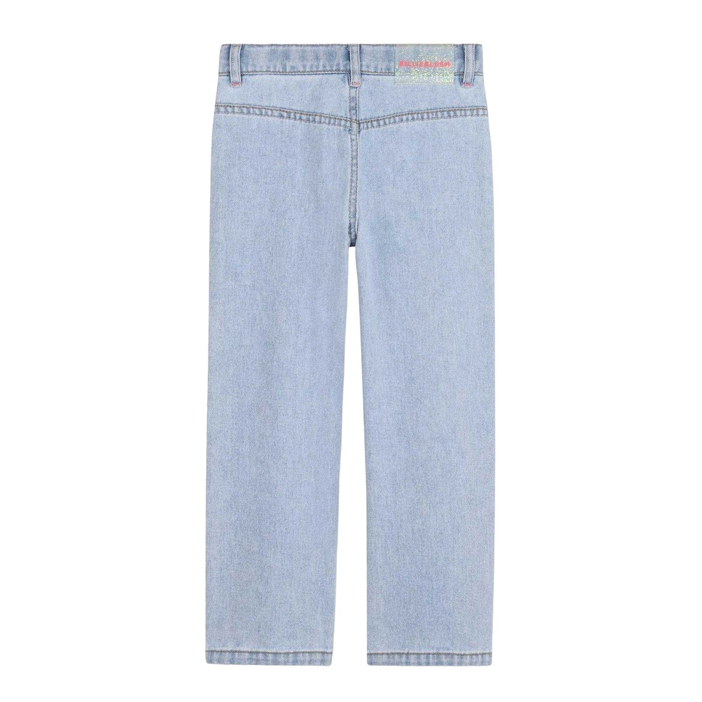 Blue - Back - Billieblush Girls Denim Straight Leg Jeans
