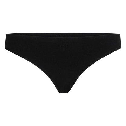 Black - Front - Boss Womens-Ladies Flocked Laser Cut Laser Cut Thong