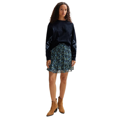 Dark Blue - Side - Boss Womens-Ladies C_Eprep Embroidered Logo Sweatshirt