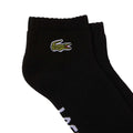 Black - Back - Lacoste Unisex Adult Cotton Ankle Socks