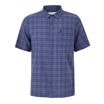 Indigo - Front - Jack Wills Mens Checked Pocket Shirt