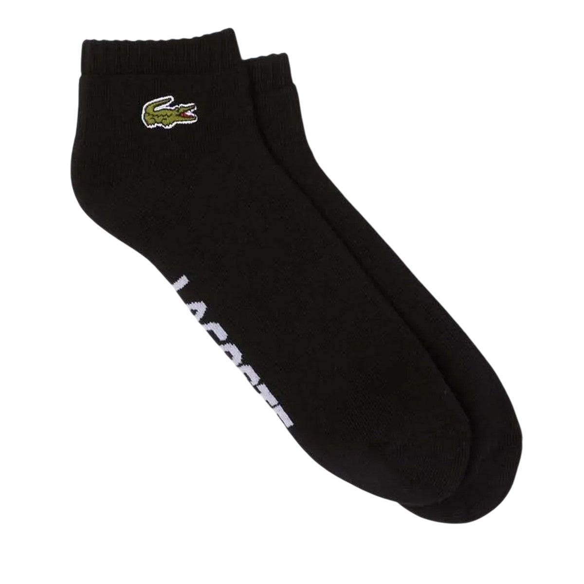 Black - Front - Lacoste Unisex Adult Cotton Ankle Socks