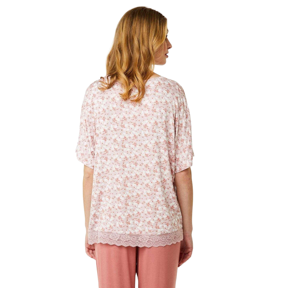 Violet Ice - Side - CCDK Copenhagen Womens-Ladies Rosa Flowers T-Shirt