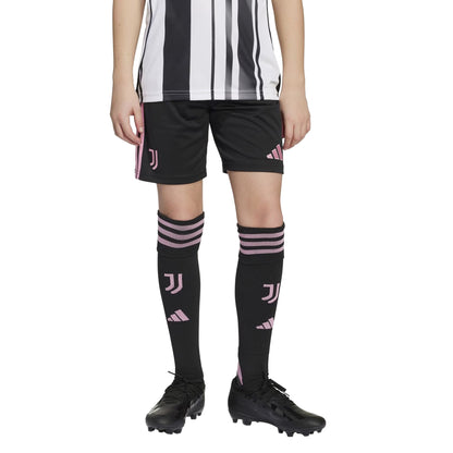 Black - Back - Adidas Childrens-Kids 2025-2026 Juventus FC Home Shorts