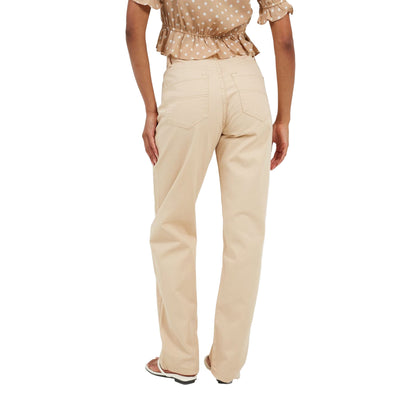 Sand - Back - Brave Soul Womens-Ladies Para Mid Rise Straight Leg Jeans