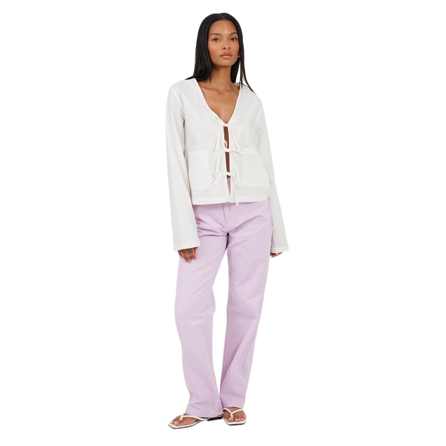 Lilac - Lifestyle - Brave Soul Womens-Ladies Para Mid Rise Straight Leg Jeans