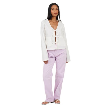 Lilac - Lifestyle - Brave Soul Womens-Ladies Para Mid Rise Straight Leg Jeans