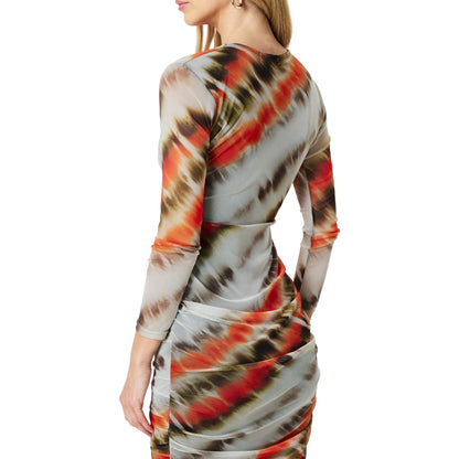 Cream - Lifestyle - AX Paris Womens-Ladies Abstract Mesh Bodycon Dress