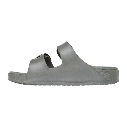 Green - Back - Skechers Womens-Ladies Foamies Double Strap Flat Sandals