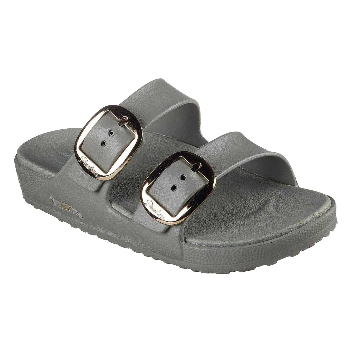 Green - Front - Skechers Womens-Ladies Foamies Double Strap Flat Sandals