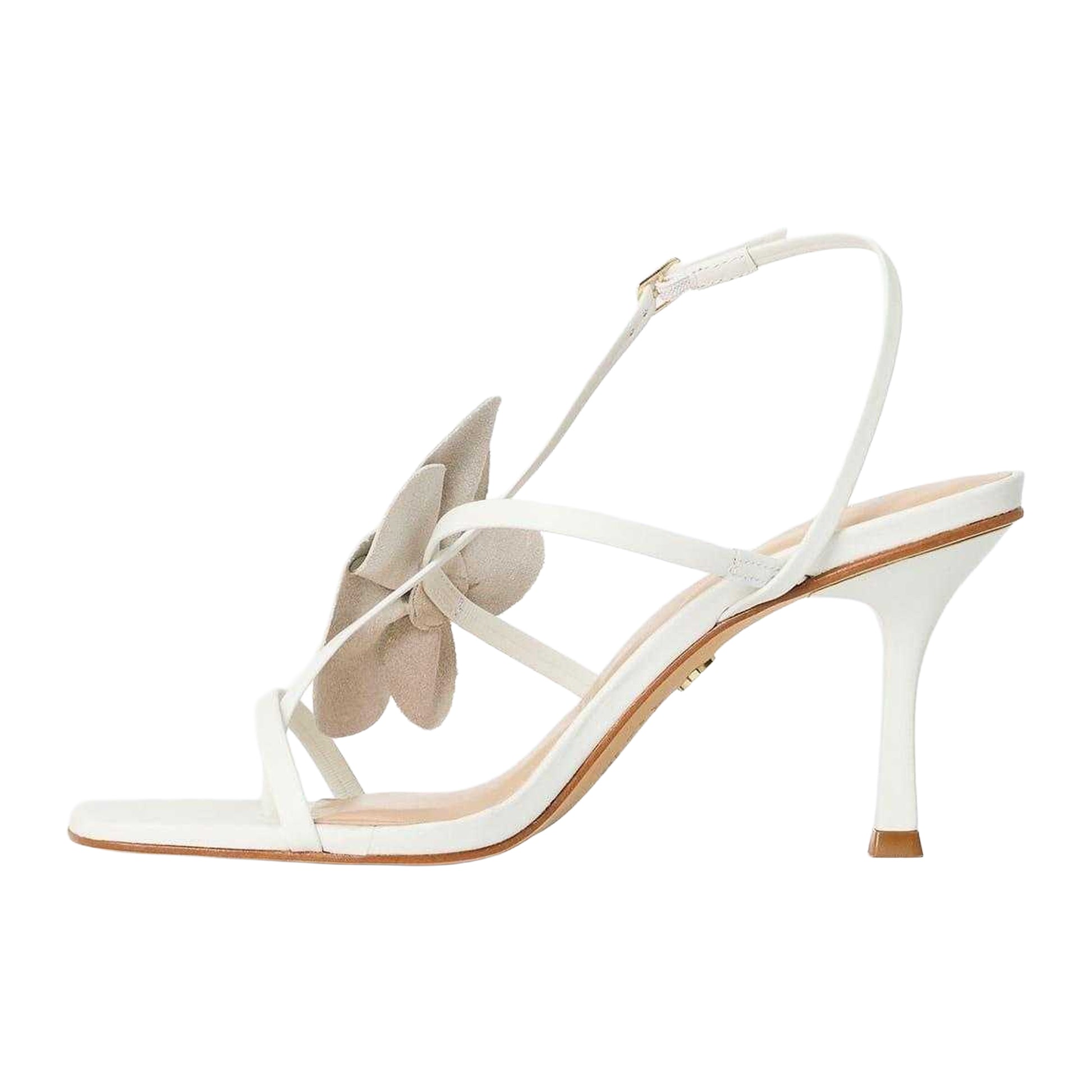 White - Back - Aldo Womens-Ladies Floral Evening Sandals