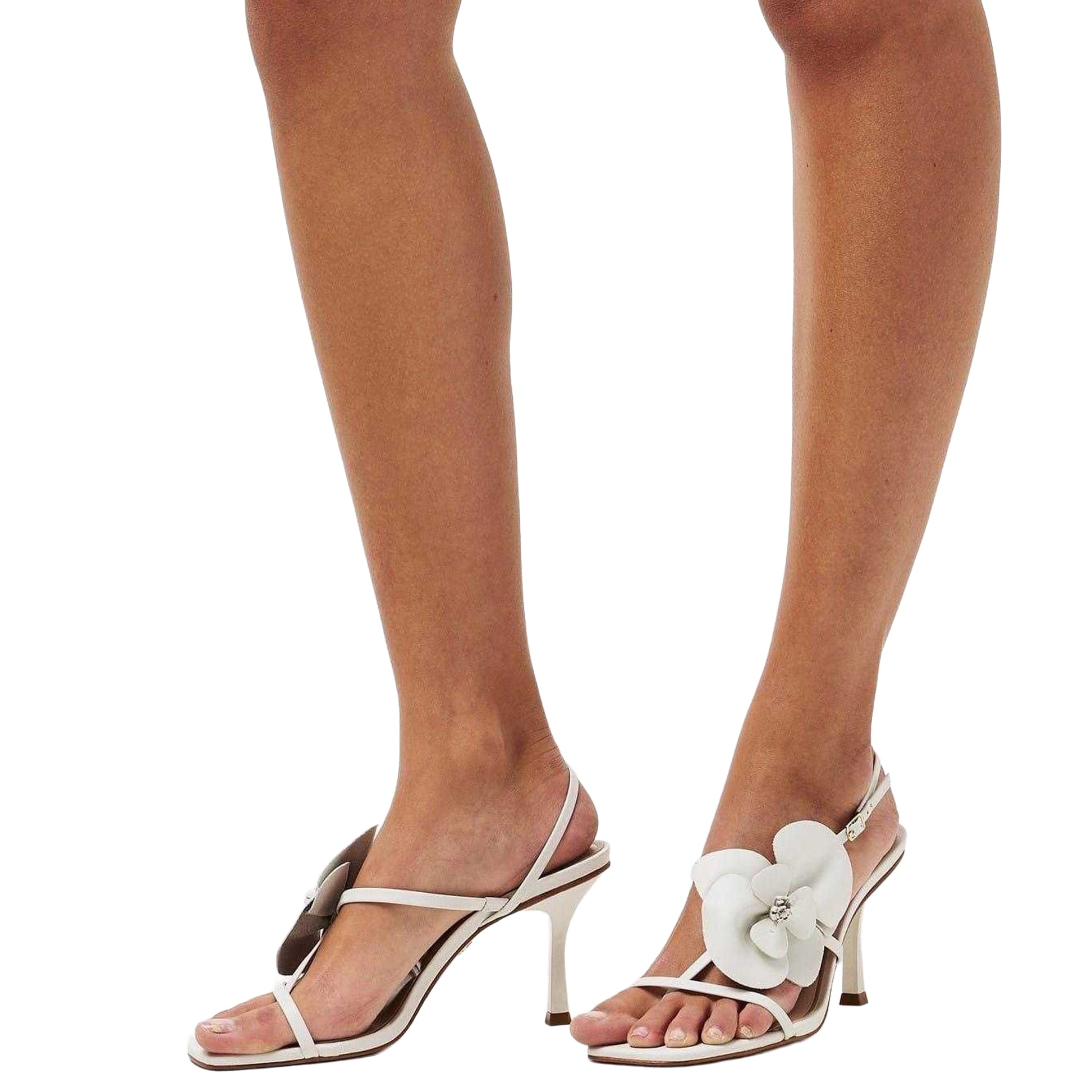 White - Pack Shot - Aldo Womens-Ladies Floral Evening Sandals