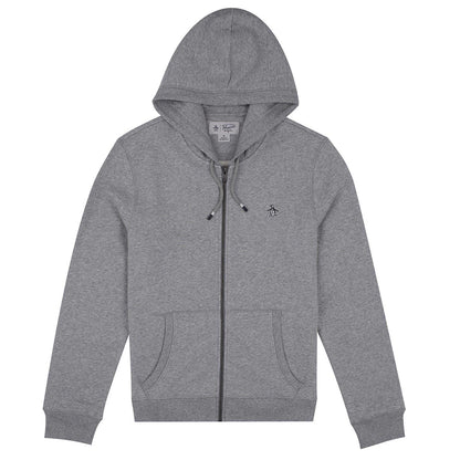 Heather Grey - Front - Original Penguin Mens Pete Regular Hoodie