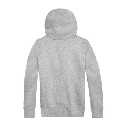 Light Grey - Back - Tommy Hilfiger Boys Embroidered Logo Cotton Hoodie