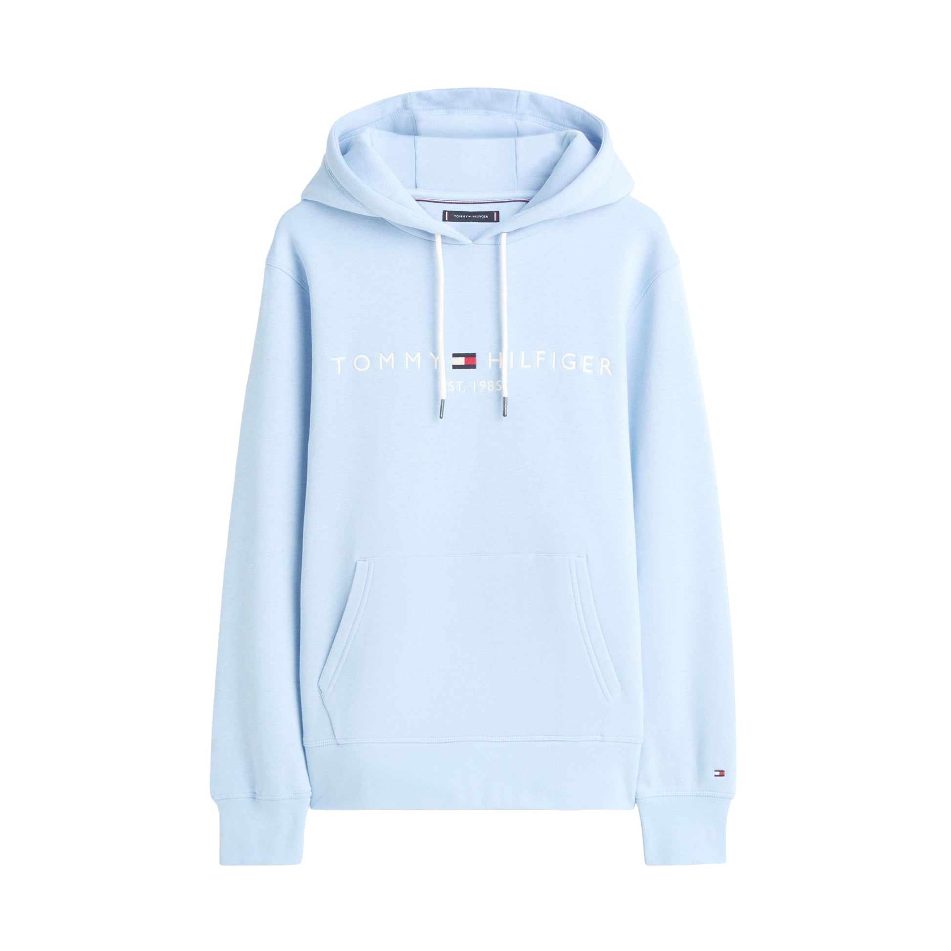 Blue - Front - Tommy Hilfiger Mens Logo Hoodie