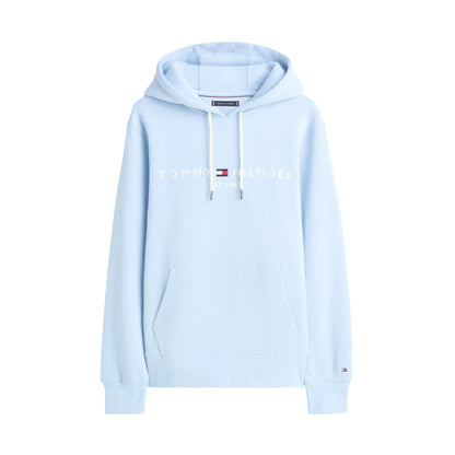Blue - Front - Tommy Hilfiger Mens Logo Hoodie