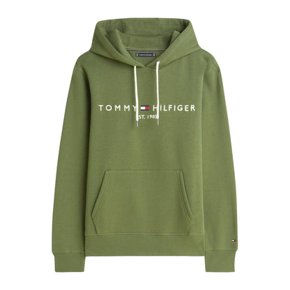 Pine - Front - Tommy Hilfiger Mens Logo Hoodie