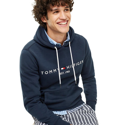 Sky Diver Blue - Side - Tommy Hilfiger Mens Logo Hoodie