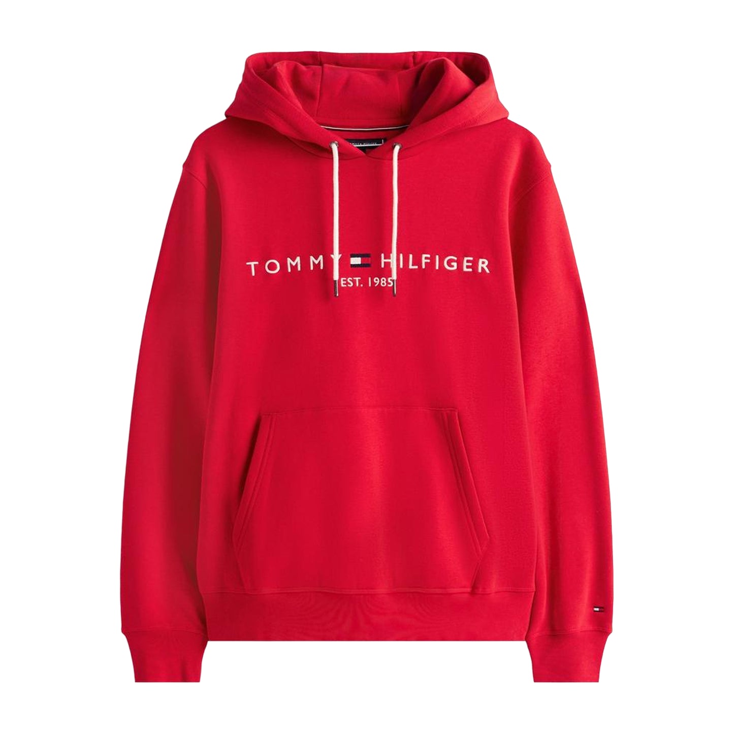 Red - Front - Tommy Hilfiger Mens Logo Hoodie