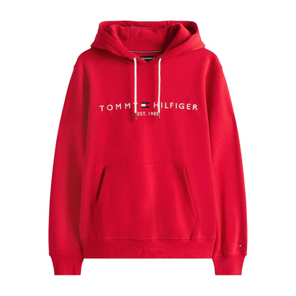 Red - Front - Tommy Hilfiger Mens Logo Hoodie