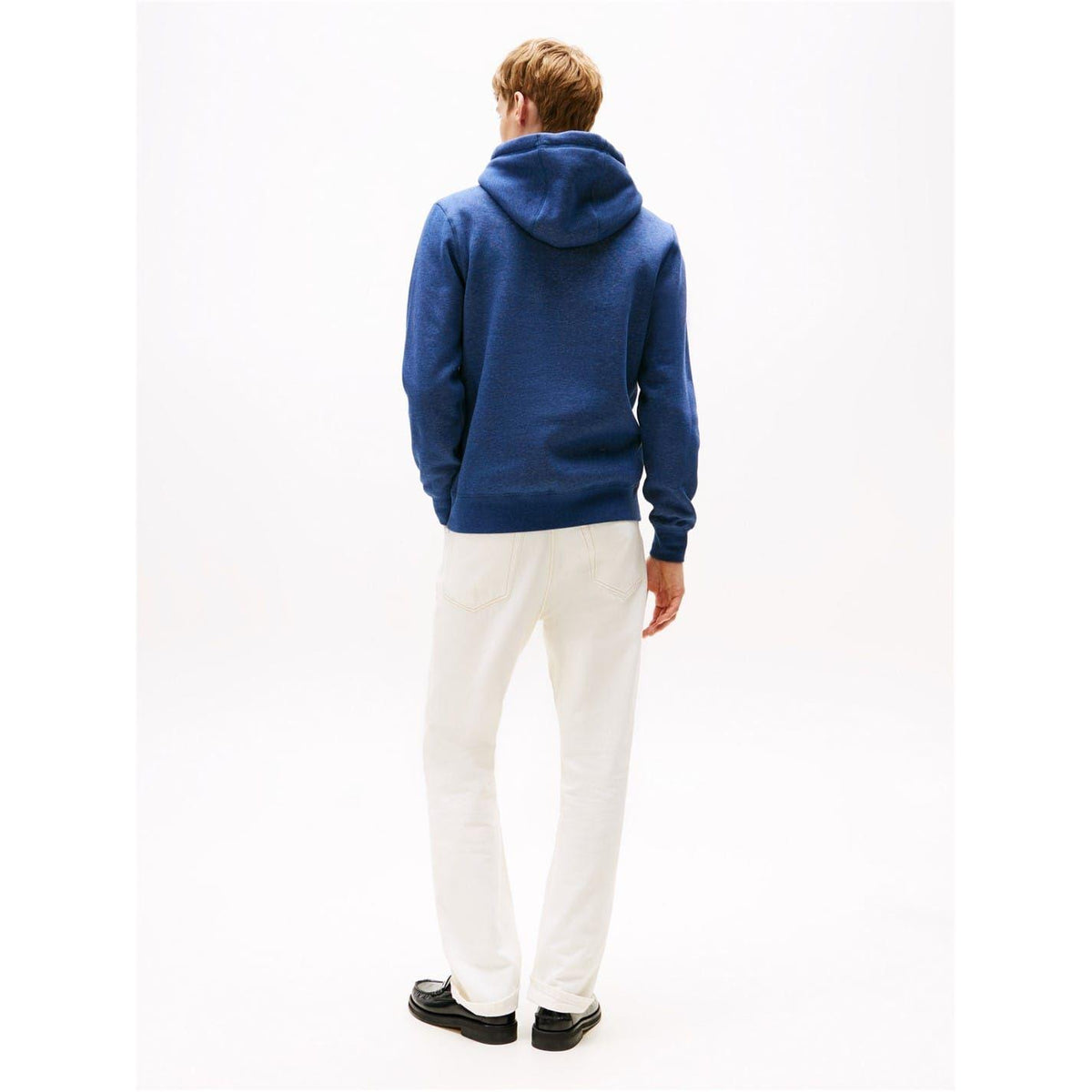Aegean Blue - Side - Tommy Hilfiger Mens Logo Hoodie