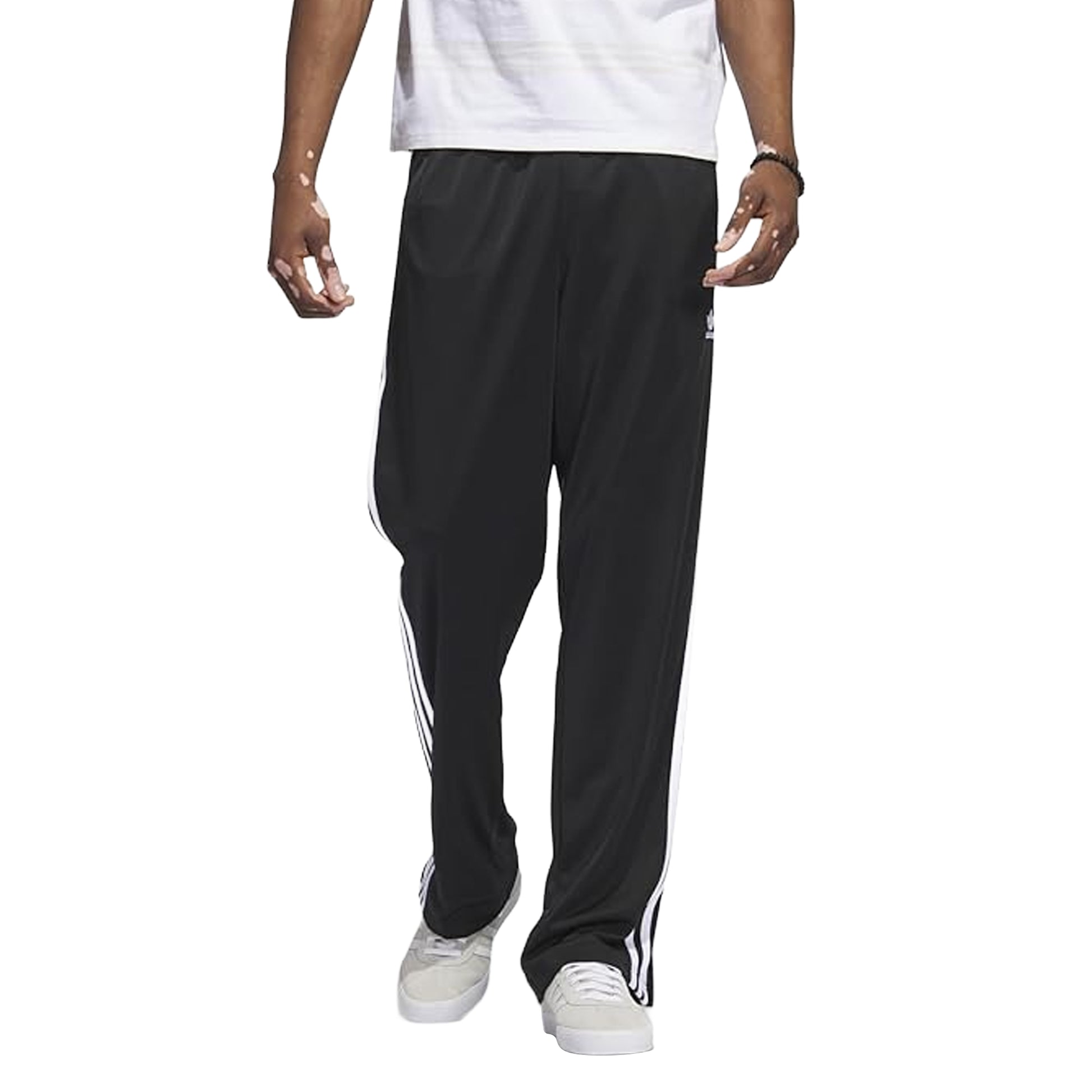 Black - Side - Adidas Mens Firebird Woven Regular Trousers