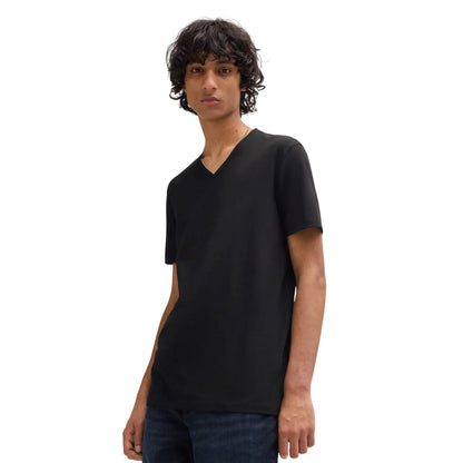 Black - Lifestyle - Hugo Boss Mens V Neck Slim T-Shirt (Pack of 2)