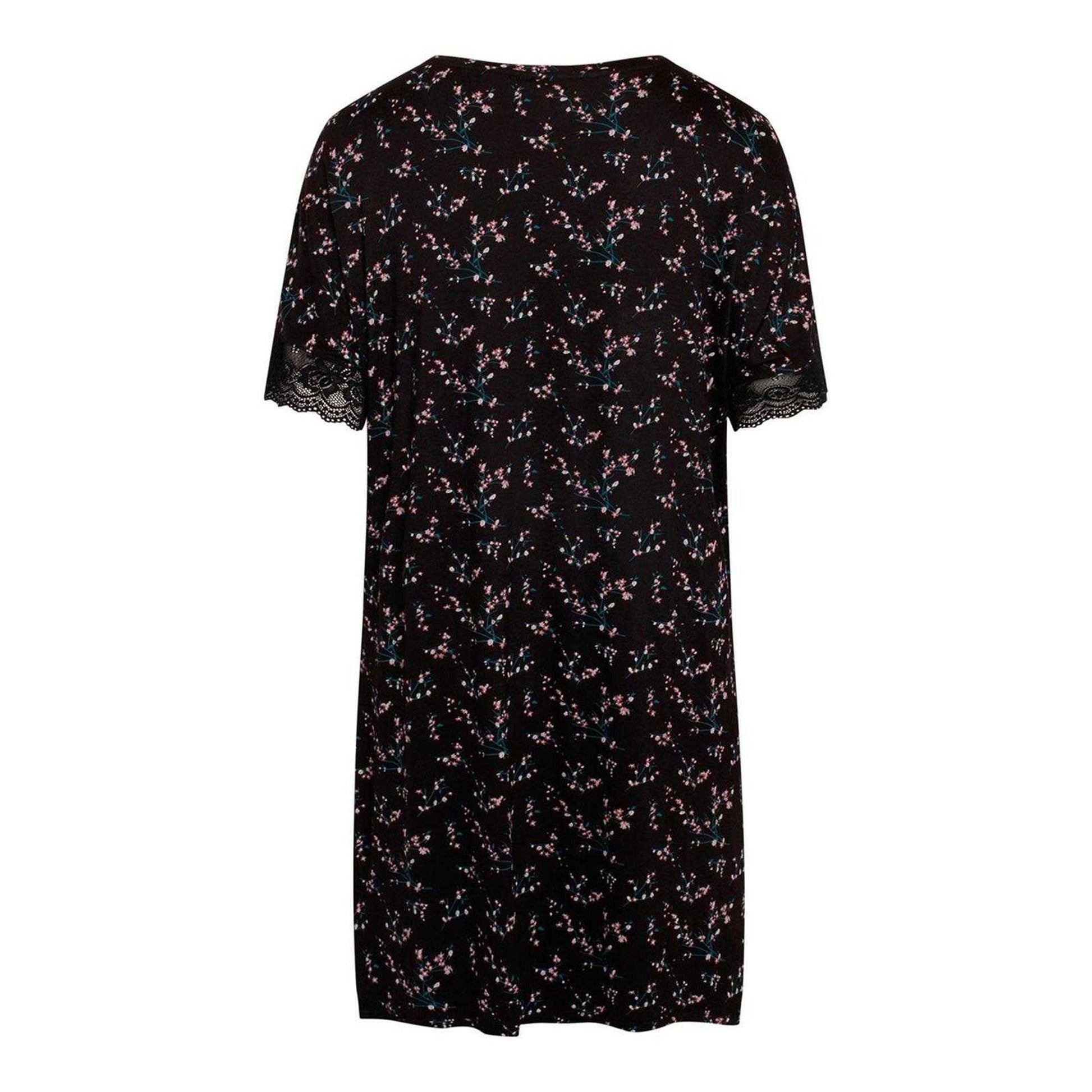 Black - Back - CCDK Copenhagen Womens-Ladies Lucille Floral T-Shirt Dress