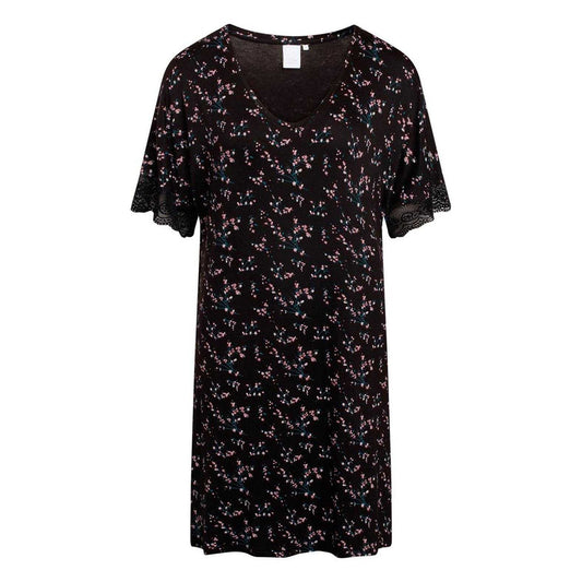 Black - Front - CCDK Copenhagen Womens-Ladies Lucille Floral T-Shirt Dress