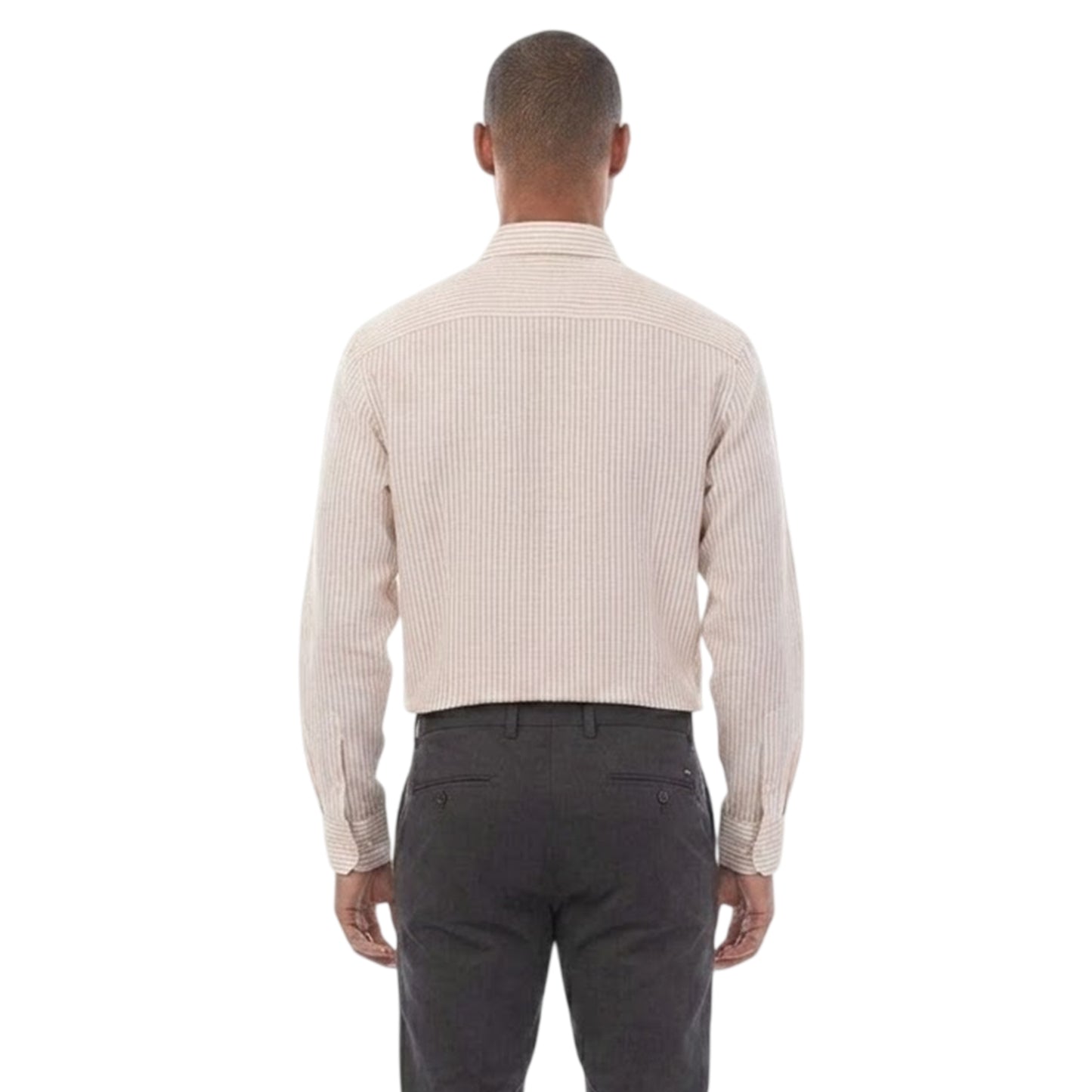 White - Back - Boss Mens C-Cole Narrow Stripe Shirt