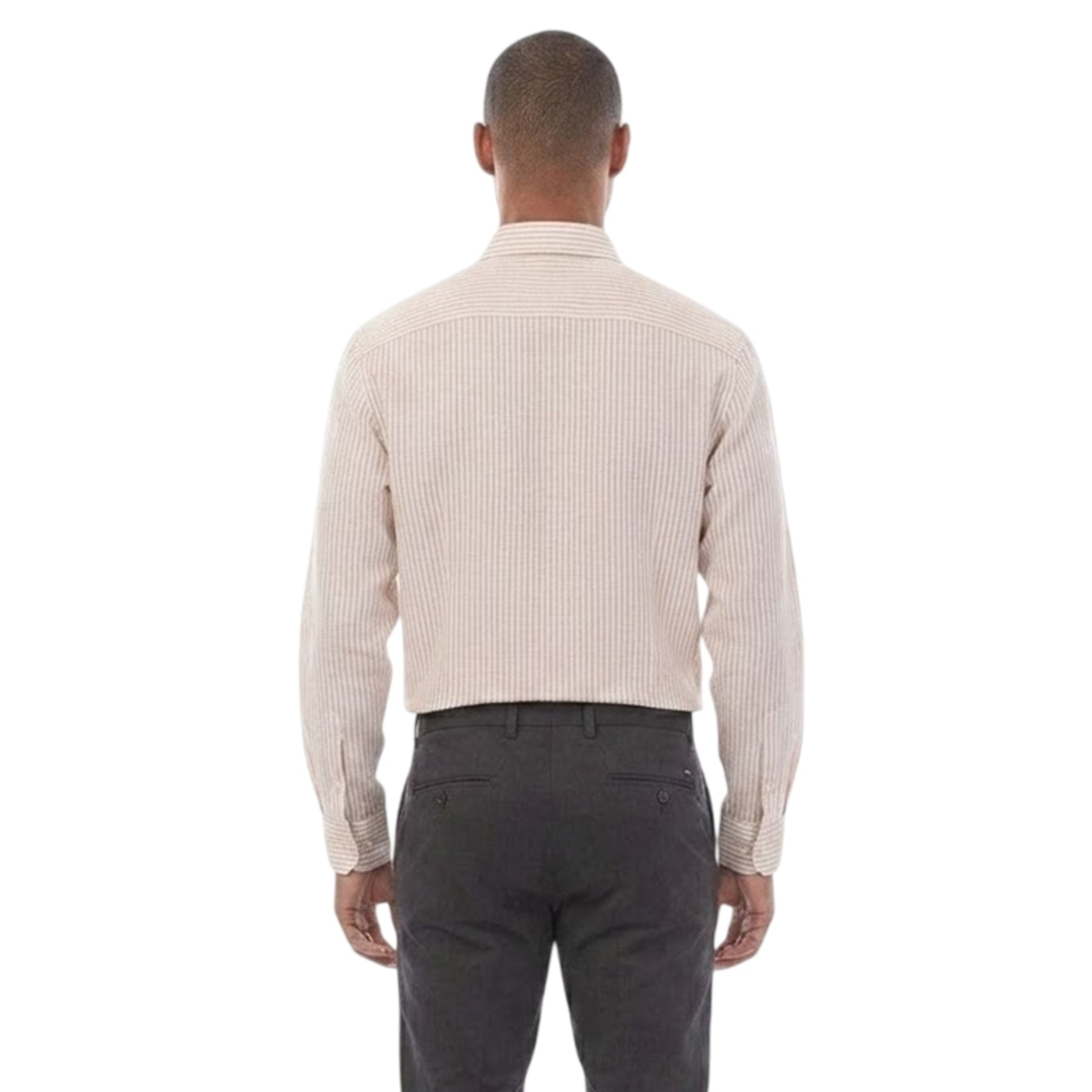 White - Back - Boss Mens C-Cole Narrow Stripe Shirt