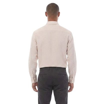 White - Back - Boss Mens C-Cole Narrow Stripe Shirt