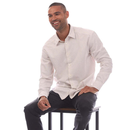 White - Lifestyle - Boss Mens C-Cole Narrow Stripe Shirt