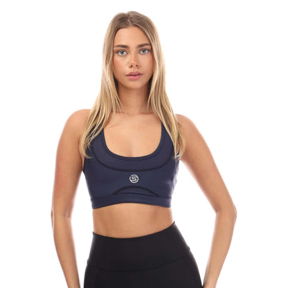 Navy - Side - Skins Womens-Ladies Series-3 Elite Bra
