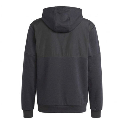 Black - Back - Adidas Mens Utility Logo Hoodie