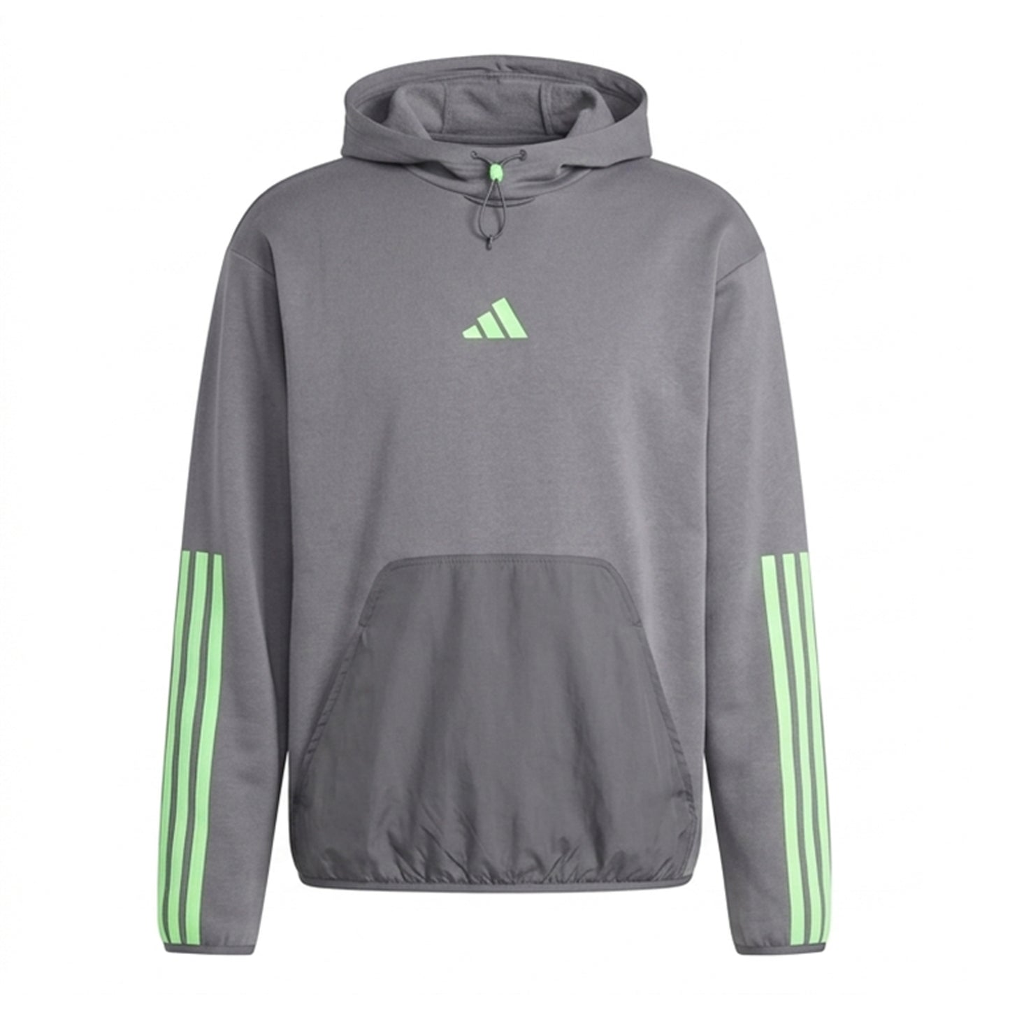 Carbon - Front - Adidas Mens Utility Logo Hoodie